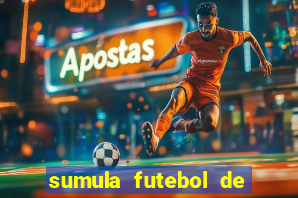 sumula futebol de campo word